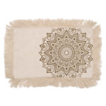 Lotus Mandala  Cushion - 30x50cm - bronze